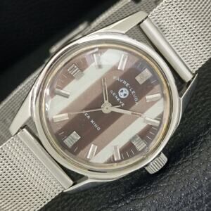 Vintage 1984 Favre Leuba Manual Mens Silver Watch W/Steel Strap